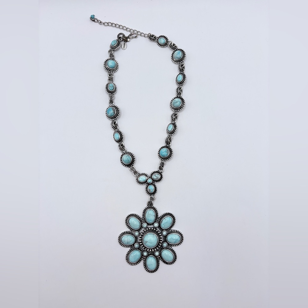 Express Silver and Turquoise Necklace